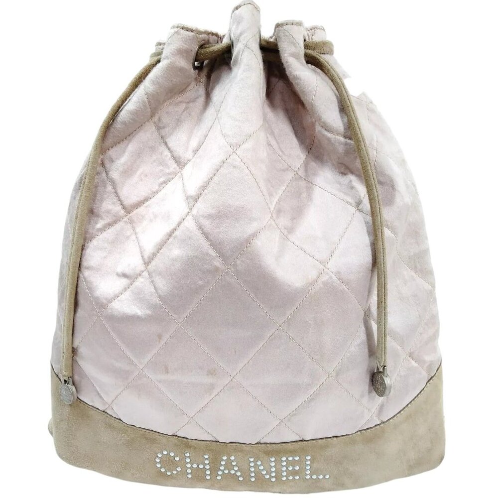 406460AG Chanel Backpack Bag Pink Suede Leather